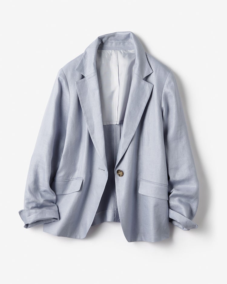 テーラードジャケット HM ホワイトベージュ スーツ オフィスカジュアル