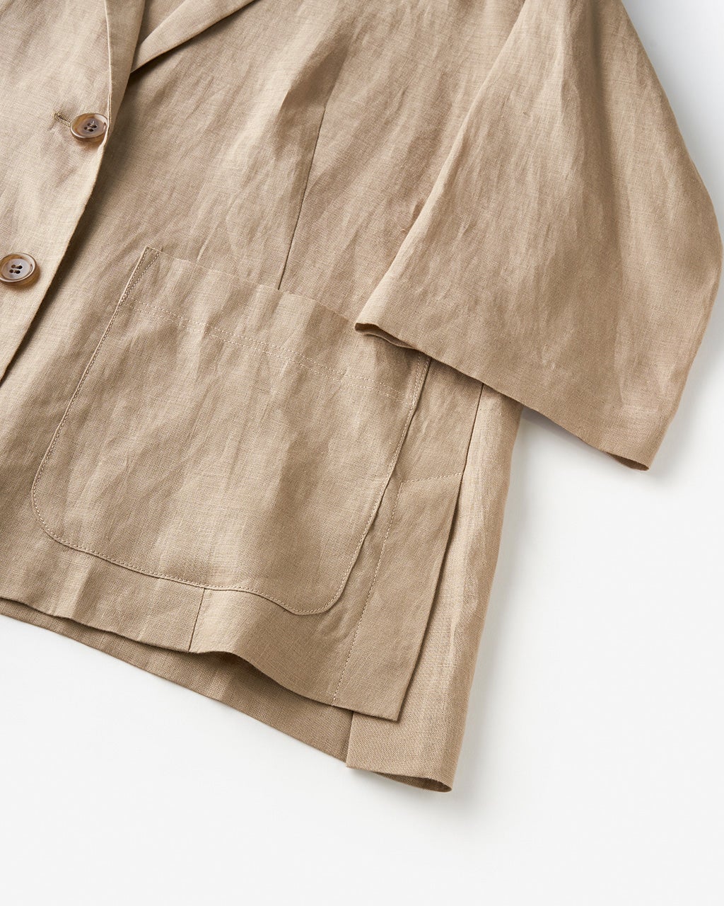21番リネン・シャツジャケット/40代50代からのレディース・メンズ