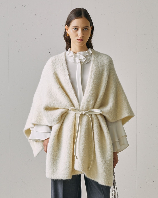 アルパカループヤーン・ストールコート