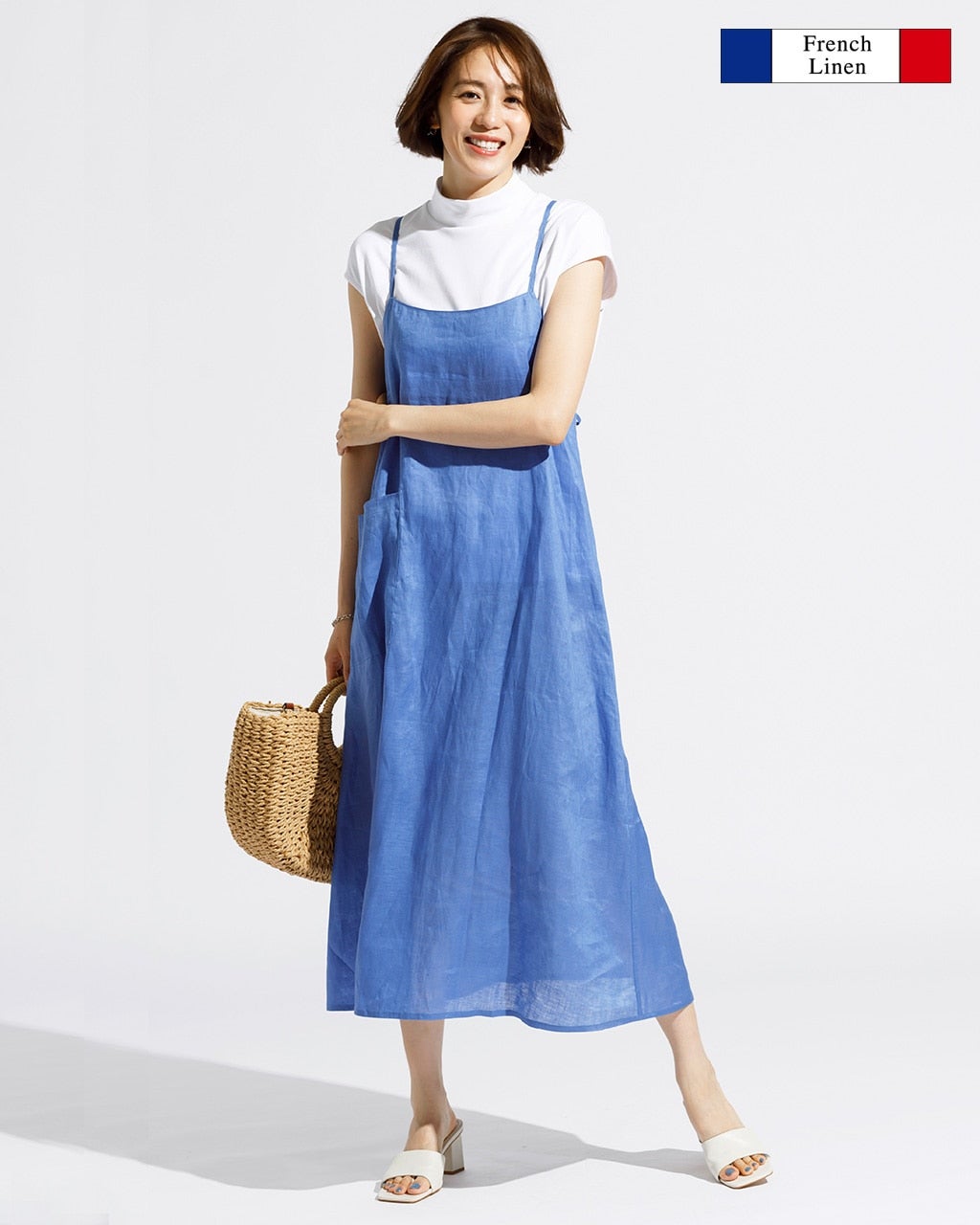21番リネン・キャミワンピース/40代50代からのレディースファッション 