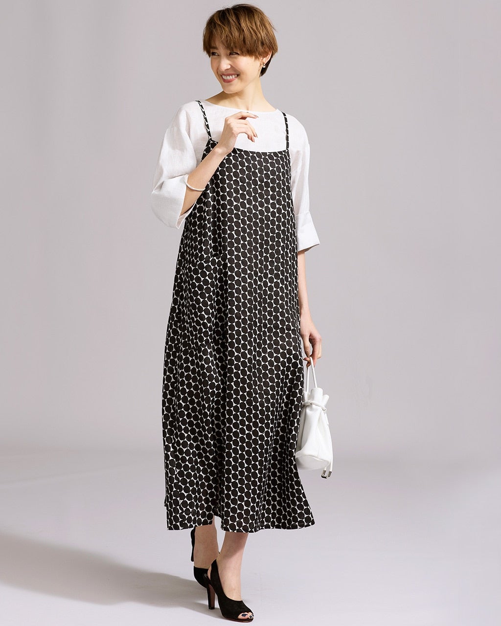 21番リネン・キャミワンピース/40代50代からのレディースファッション 