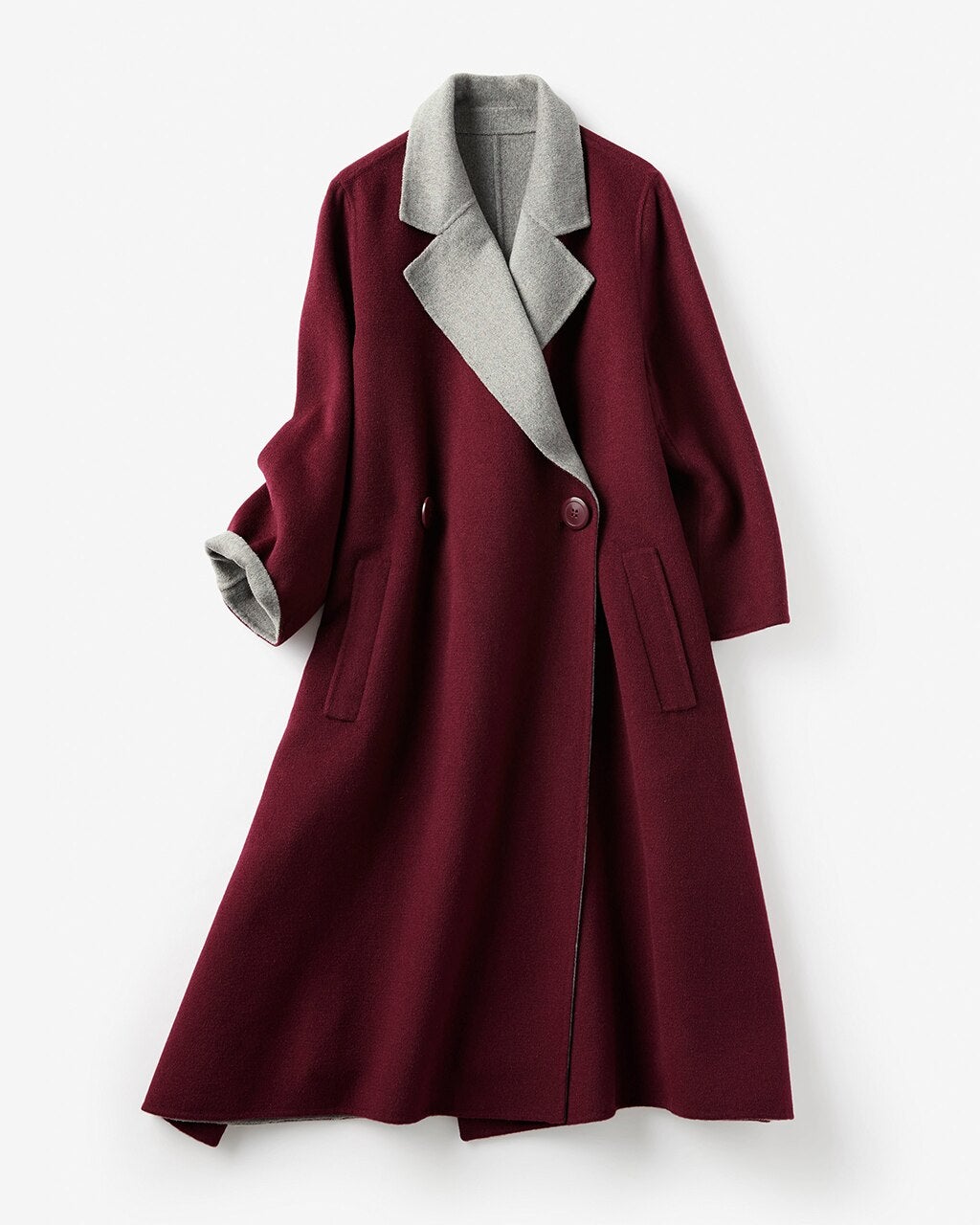 ダブルフェイス・Aラインコート/40代50代からのレディースファッション 