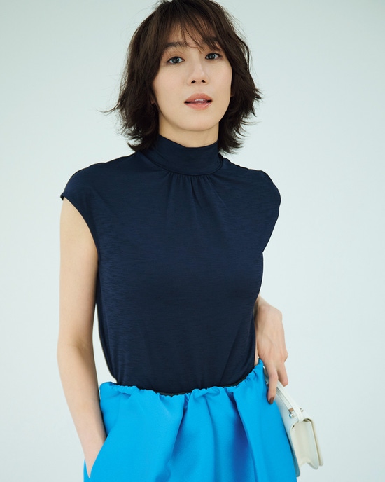 UVスラブ・ハイネックフレンチトップス