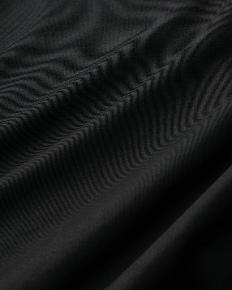 高密度シルコットン・5分袖ロングT／70cm 詳細画像 ブラック 2