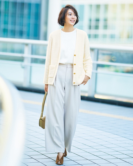 ステッチヤーン・Vカラーニットジャケット