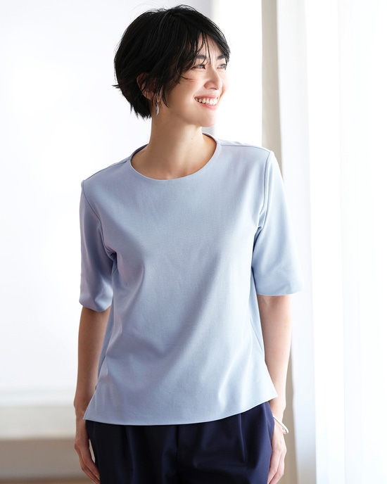 コンパクトフォルム/5分袖・ドゥクラッセTシャツ