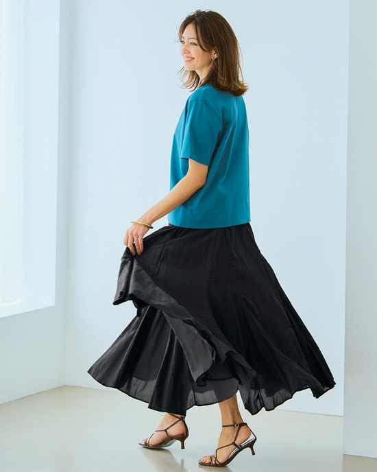 シアーライトクロス・フレアスカート