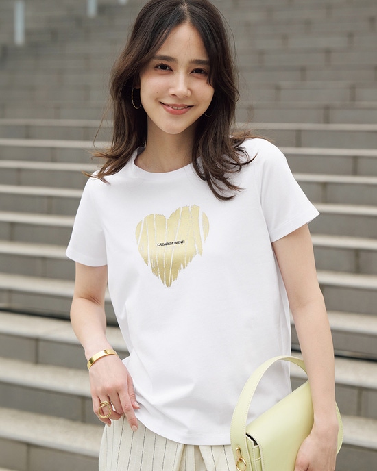 メタリックデザインTシャツ