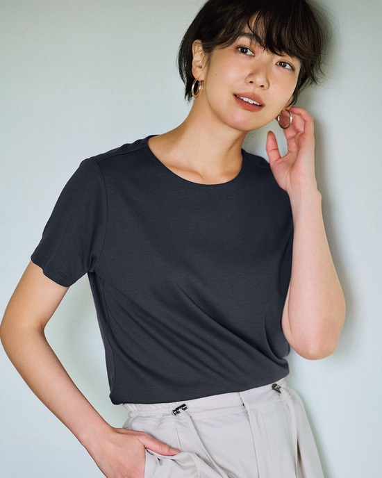 クルーネック・半袖/スーピマ・ドゥクラッセTシャツ