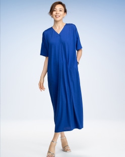 UVスラブ・フロントタックワンピース/長め丈115㎝