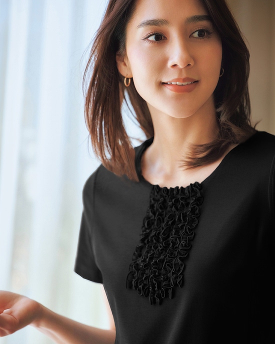 シフォンフリル/スーピマ・ドゥクラッセTシャツ