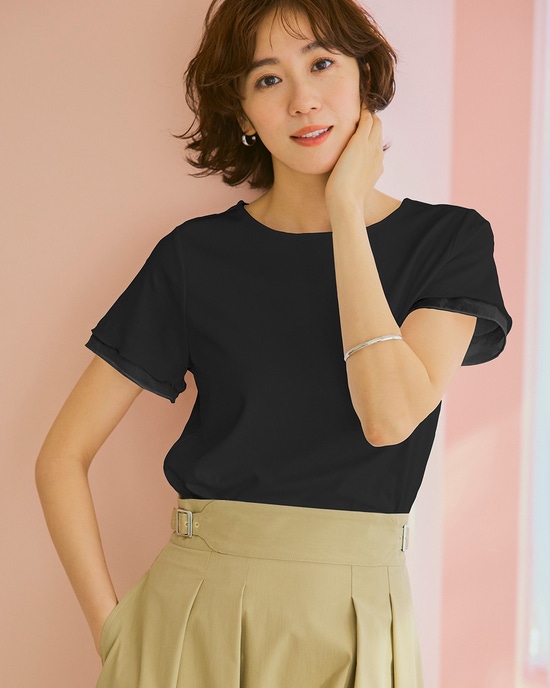 シアー二重袖/スーピマ・ドゥクラッセTシャツ