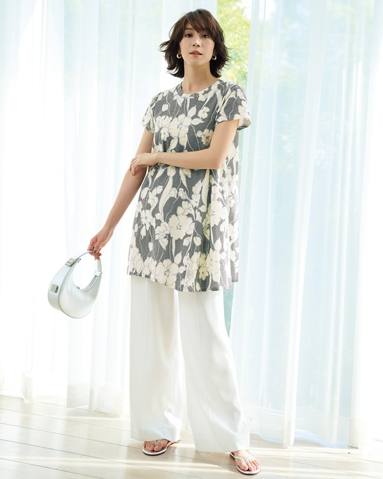 綿スラブ・アシメフレアチュニック