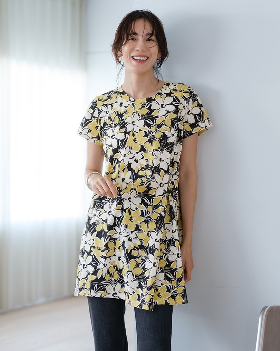 綿スラブ・アシメフレアチュニック