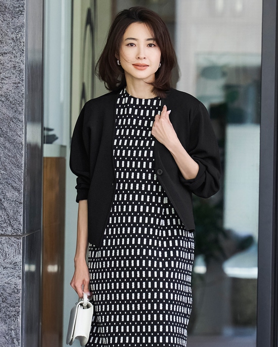 ドライニット・立体袖カーディガン