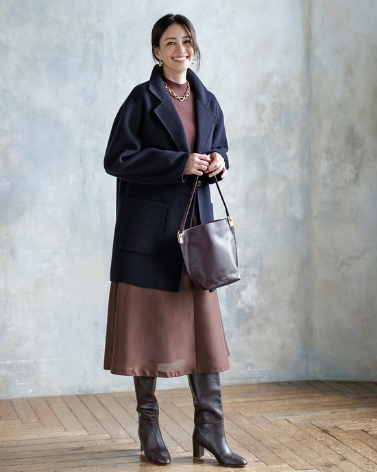 ピュアウールリバー・ジャケットコート