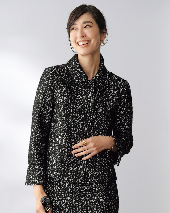 レオパードジャカード・ジャケット