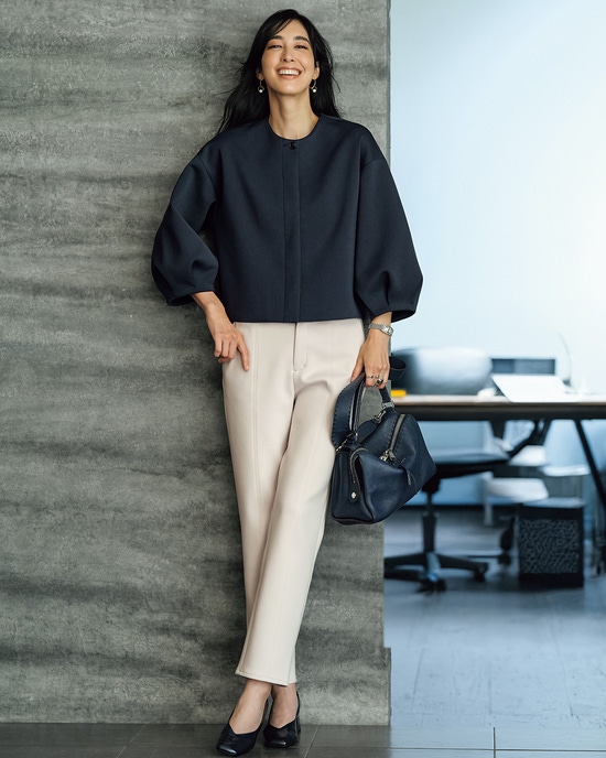 トリアセスキューバ・バルーン袖ジャケット