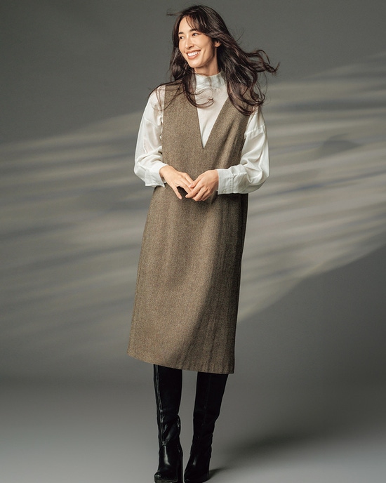 ラメツイード・ジャンパースカート