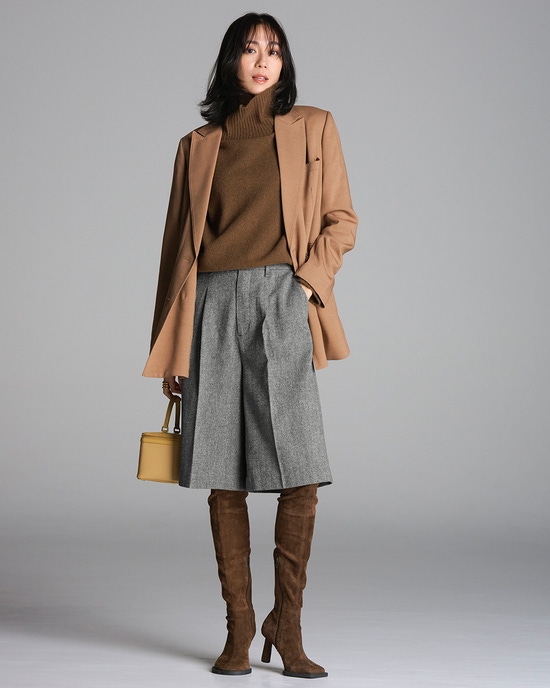 ラメツイード・ハーフパンツ