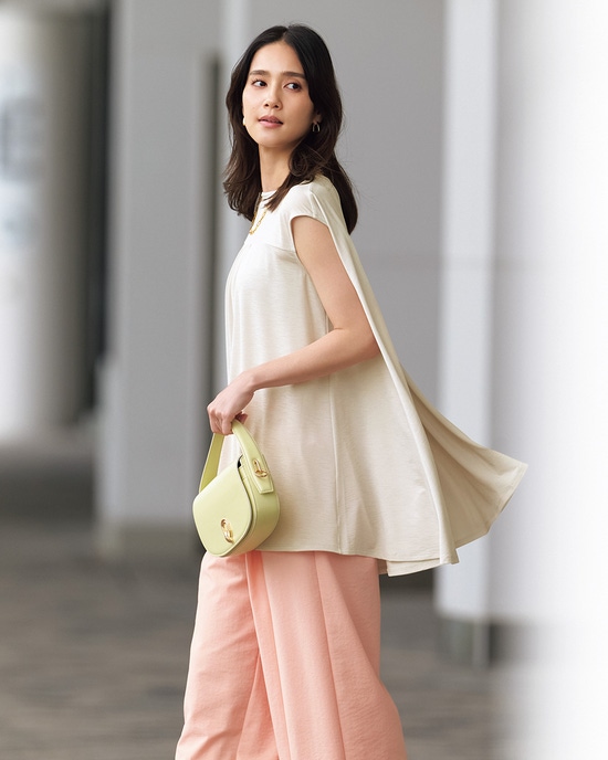 UVスラブ・バックフレアロングトップス