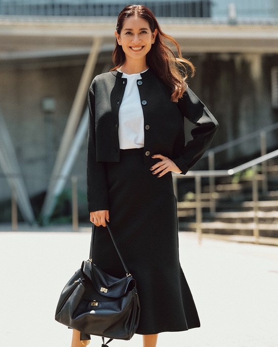 構築ニット・ボレロカーディガン