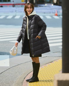 艶Airダウン・スタンドカラーロングコート