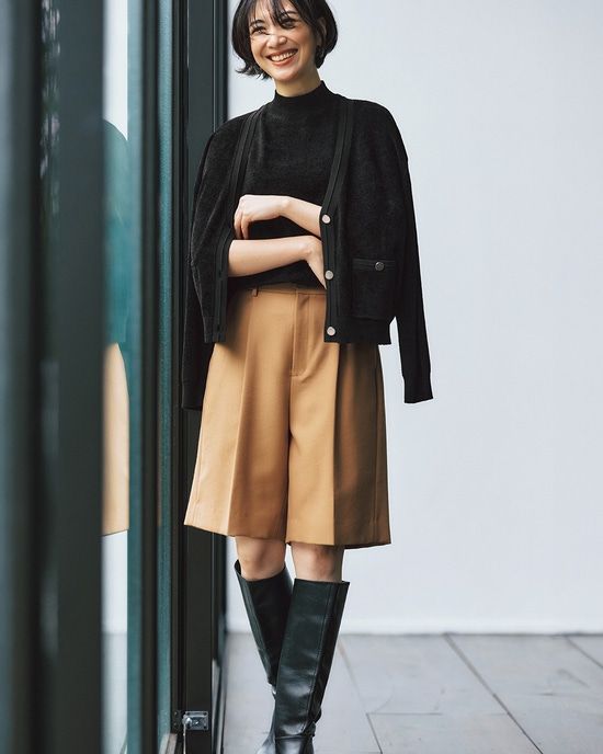 モールニット・Vネックカーディガン