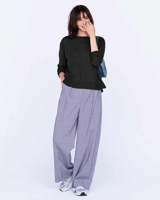 ハイゲージニット・抜け感ボートネック