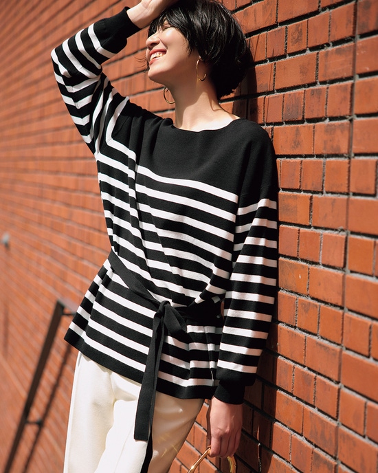 総針ニット・前後2WAYプルオーバー