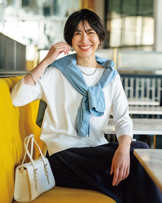 高密度シルコットン・7分袖Tシャツ/52cm丈