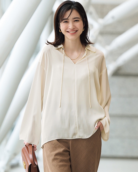 ヴィンテージサテン・スキッパーシャツ