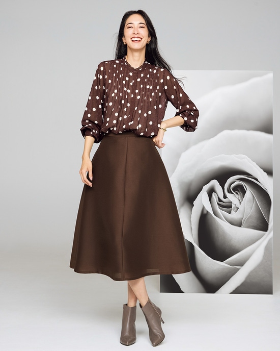 ダブルクロス・フレアスカート