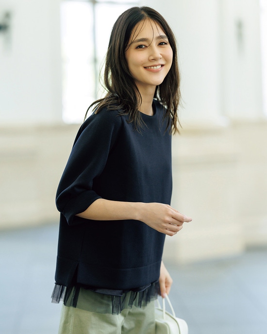 ライトダンボールニット・レイヤードトップス