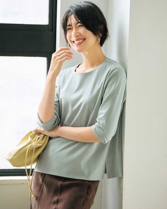 コンパクトフォルム/7分袖・ドゥクラッセTシャツ