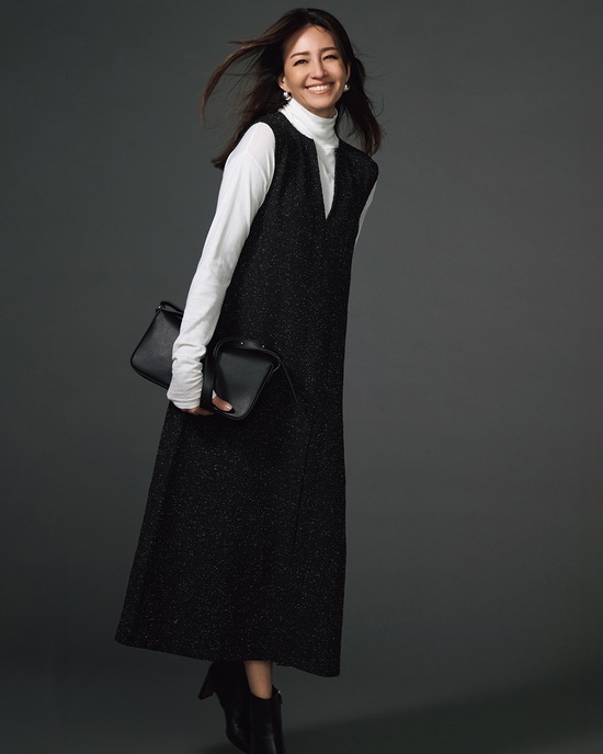 ストレッチラメジャカード・ジャンパースカート