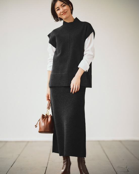 ハイネックベスト&スカートセットアップ