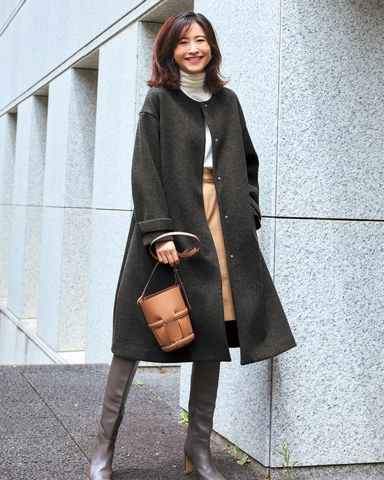 ウールライクニードル・ロングコート