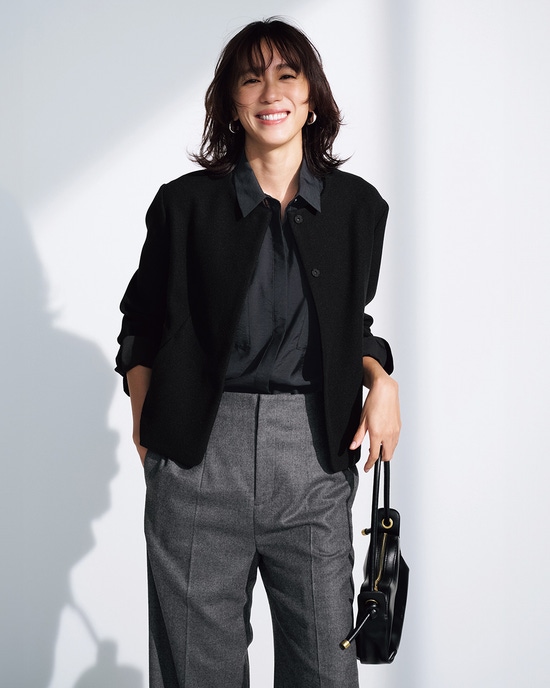 ウールライクニードル・2WAYフリルジャケット