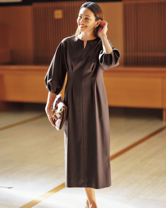 トリニティツイル・キーネックワンピース