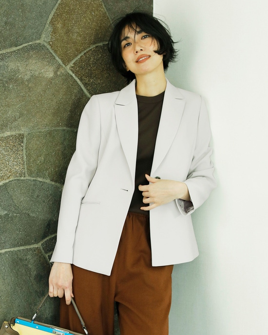 二重織カルゼ・テーラードジャケット