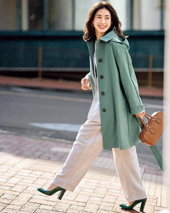 シャットウインド・ステンカラーロングコート