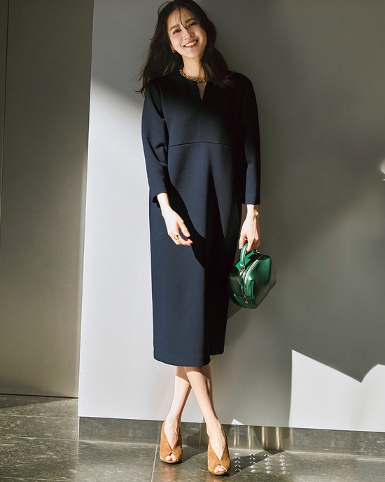 ライトダンボールニット・コクーンドレス