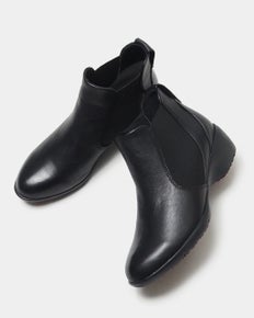 レザーサイドゴアアンクルブーツ
