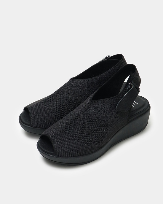 厚底シアーニットサンダル