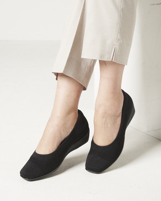 メッシュニットバレエシューズ