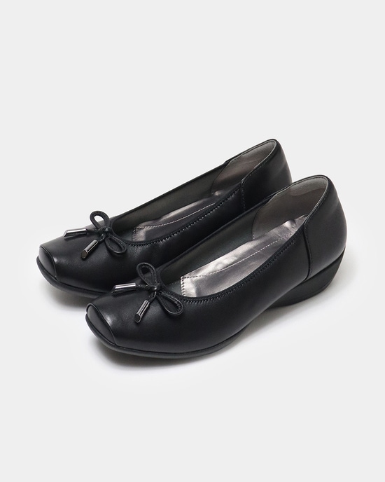 撥水ストレッチレザーリボンバレエ301