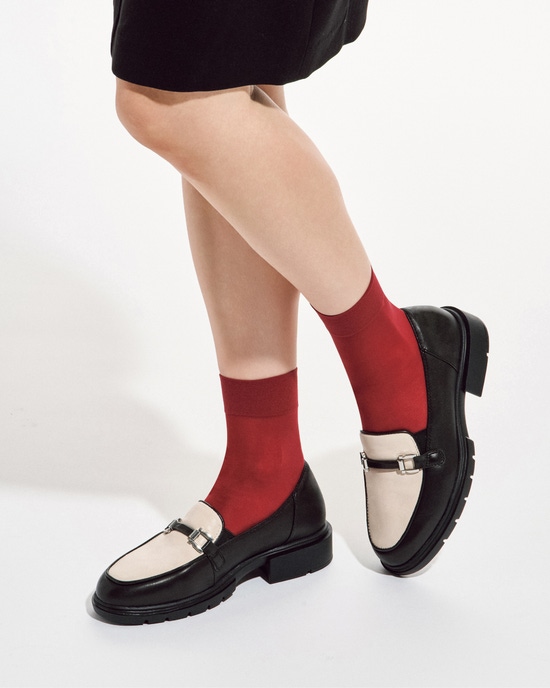 ボリュームソールレザーローファー210