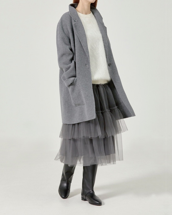 撥水ストレートハーフブーツ