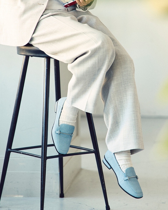 撥水ソフトストレッチローファー801